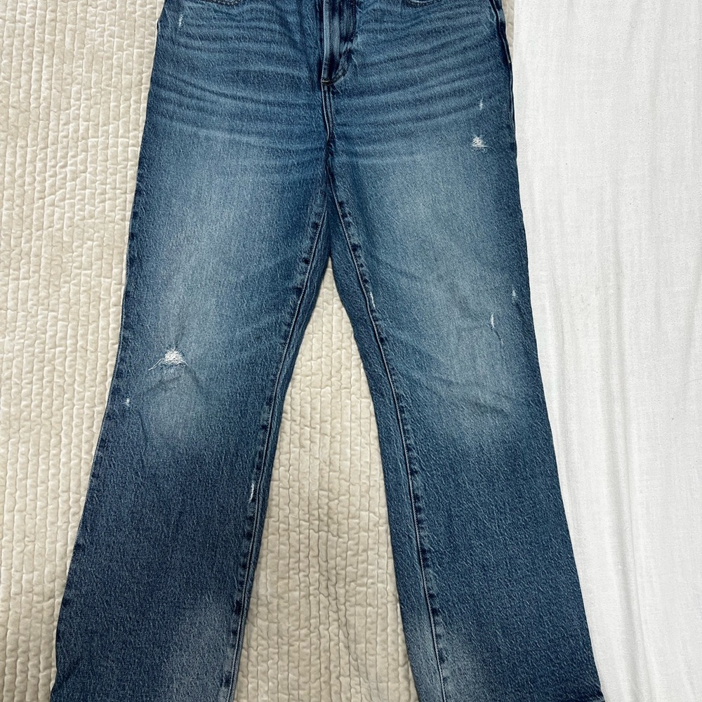 pistola Blue Distressed Straight-Leg Jeans